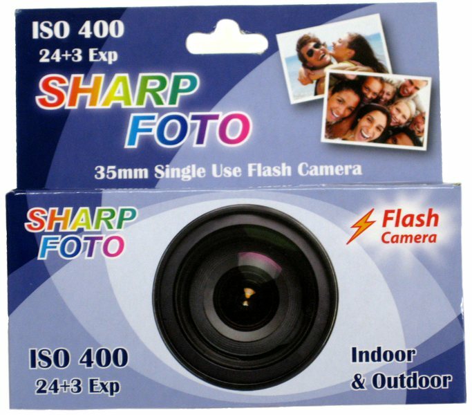 Sharp Foto 200 asa 27 Exposure 35mm Single Use Camera with Flash, 20 Pack